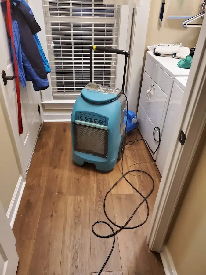 Commercial dehumidifier deployed for Flood Damage Cleanup in Leawood